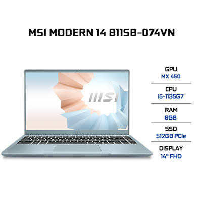 Hình ảnh của MSI MODERN 14 CORE I5 1155G7